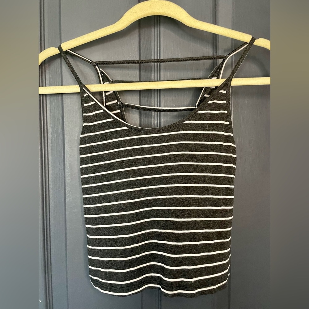 Open-back striped top